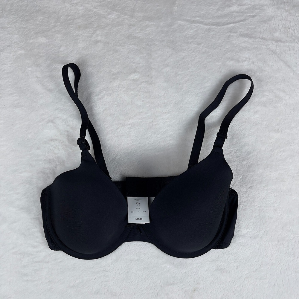 Maidenform Self Expressions Full Coverage Bra Womens 36C Black Adjustable Straps